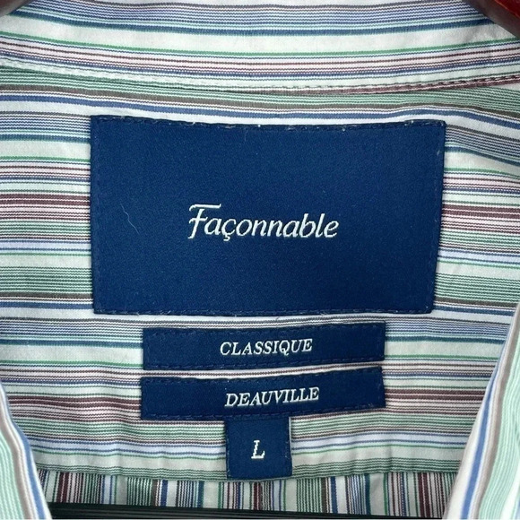 Faconnable Mens Size L Long sleeve button down shirt 1231 - Picture 8 of 9